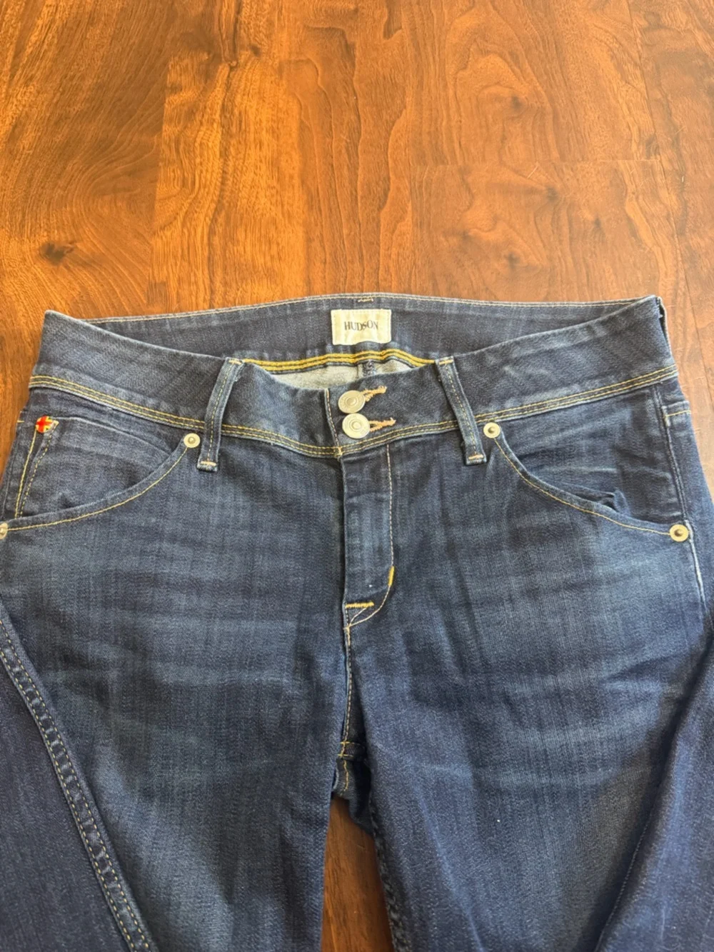 Hudson Collin Flap Skinny Jeans Dark Blue